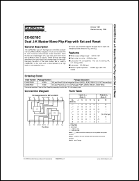 datasheet for CD4027BCM by Fairchild Semiconductor
