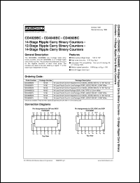 datasheet for CD4040BCSJX by Fairchild Semiconductor