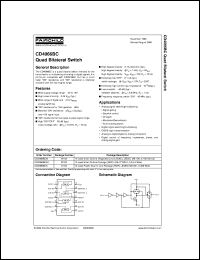 datasheet for CD4066BCM by Fairchild Semiconductor
