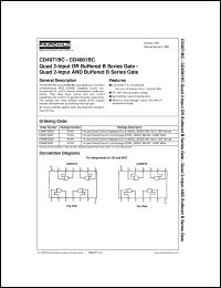 datasheet for CD4071BCMX by Fairchild Semiconductor