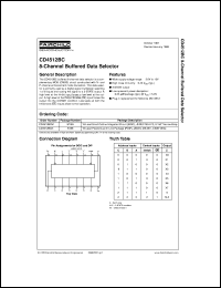 datasheet for CD4512BCM by Fairchild Semiconductor