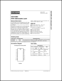 datasheet for CD4724BCM by Fairchild Semiconductor