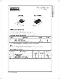 datasheet for D45H8 by Fairchild Semiconductor