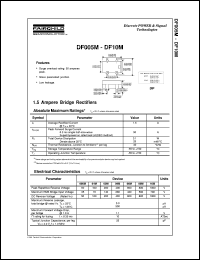 datasheet for DF01M by Fairchild Semiconductor