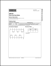 datasheet for DM7404M by Fairchild Semiconductor