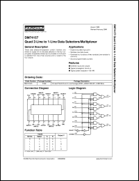 datasheet for DM74157N by Fairchild Semiconductor