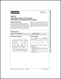 datasheet for DM7473CW by Fairchild Semiconductor