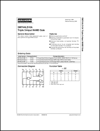 datasheet for DM74ALS10AN by Fairchild Semiconductor