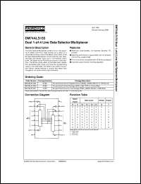 datasheet for DM74ALS153SJ by Fairchild Semiconductor