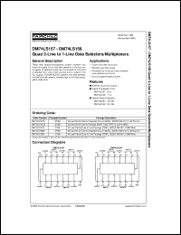 datasheet for DM74LS157SJ by Fairchild Semiconductor