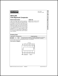 datasheet for DM74LS85M by Fairchild Semiconductor