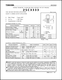 datasheet for 2SC3333 by Toshiba