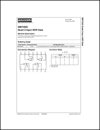 datasheet for DM74S02N by Fairchild Semiconductor
