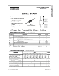 datasheet for EGP20A by Fairchild Semiconductor