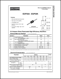 datasheet for EGP30G by Fairchild Semiconductor