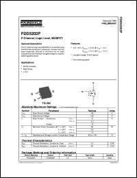 datasheet for FDD5202P by Fairchild Semiconductor