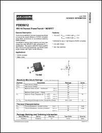 datasheet for FDD5612 by Fairchild Semiconductor