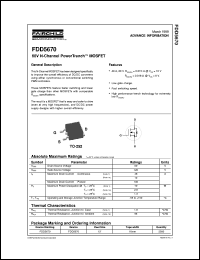 datasheet for FDD5670 by Fairchild Semiconductor