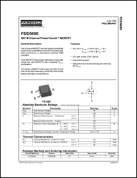 datasheet for FDD5690 by Fairchild Semiconductor