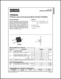 datasheet for FDD6030L by Fairchild Semiconductor