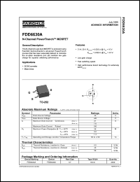 datasheet for FDD6630A by Fairchild Semiconductor