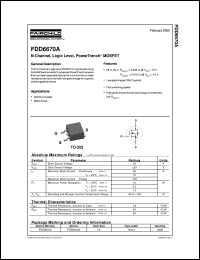 datasheet for FDD6670A by Fairchild Semiconductor