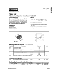 datasheet for FDG312P by Fairchild Semiconductor