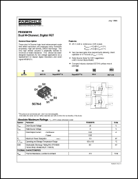 datasheet for FDG6301N by Fairchild Semiconductor