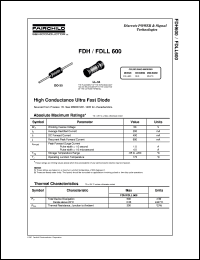 datasheet for FDH600 by Fairchild Semiconductor