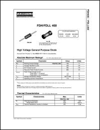 datasheet for FDLL400 by Fairchild Semiconductor