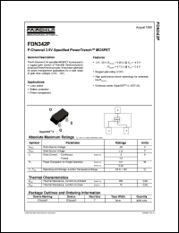 datasheet for FDN342P by Fairchild Semiconductor