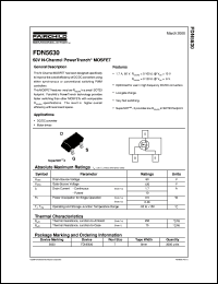 datasheet for FDN5630 by Fairchild Semiconductor