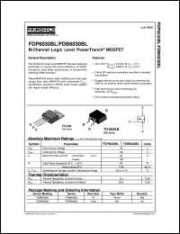 datasheet for FDP6030BL by Fairchild Semiconductor
