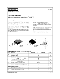 datasheet for FDP7030BL by Fairchild Semiconductor