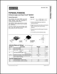 datasheet for FDP8030L by Fairchild Semiconductor