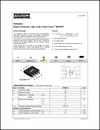 datasheet for FDR4420A by Fairchild Semiconductor