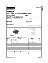 datasheet for FDR8305N by Fairchild Semiconductor