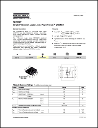 datasheet for FDR858P by Fairchild Semiconductor