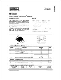 datasheet for FDS3680 by Fairchild Semiconductor