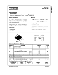 datasheet for FDS6609A by Fairchild Semiconductor
