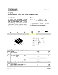 datasheet for FDS6675 by Fairchild Semiconductor
