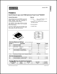 datasheet for FDS6912 by Fairchild Semiconductor