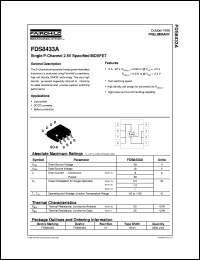 datasheet for FDS8433A by Fairchild Semiconductor