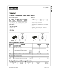 datasheet for FDT434P by Fairchild Semiconductor
