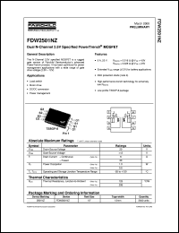 datasheet for FDW2501NZ by Fairchild Semiconductor