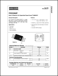 datasheet for FDW2502P by Fairchild Semiconductor