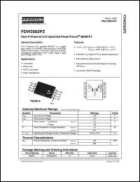 datasheet for FDW2502PZ by Fairchild Semiconductor