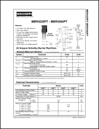 datasheet for MBR4060PT by Fairchild Semiconductor