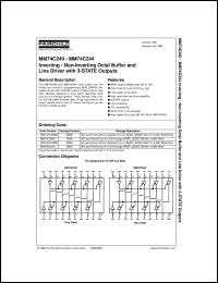 datasheet for MM74C240WM by Fairchild Semiconductor