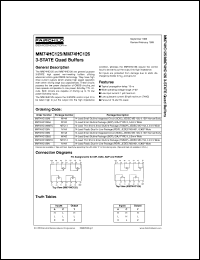 datasheet for MM74HC125N by Fairchild Semiconductor